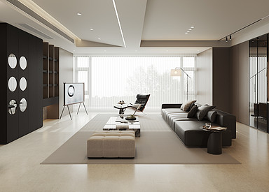 云栖苑-140㎡-现代意式-装修实景