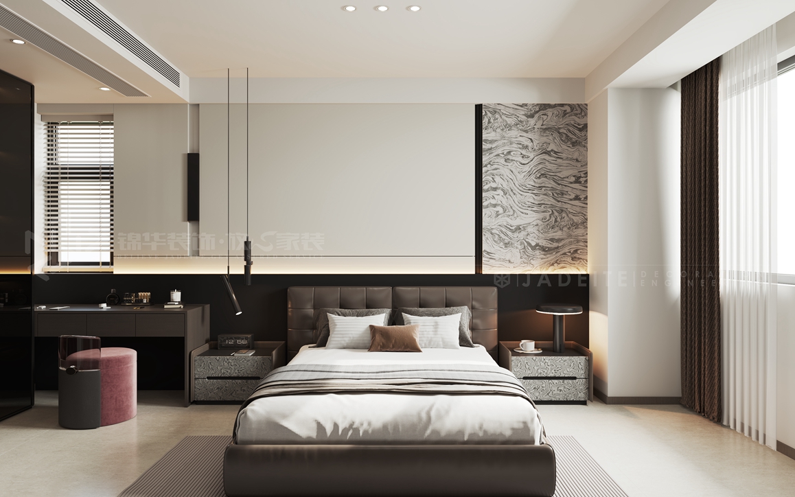 云栖苑-140㎡-现代意式-装修实景装修-三室两厅-轻奢