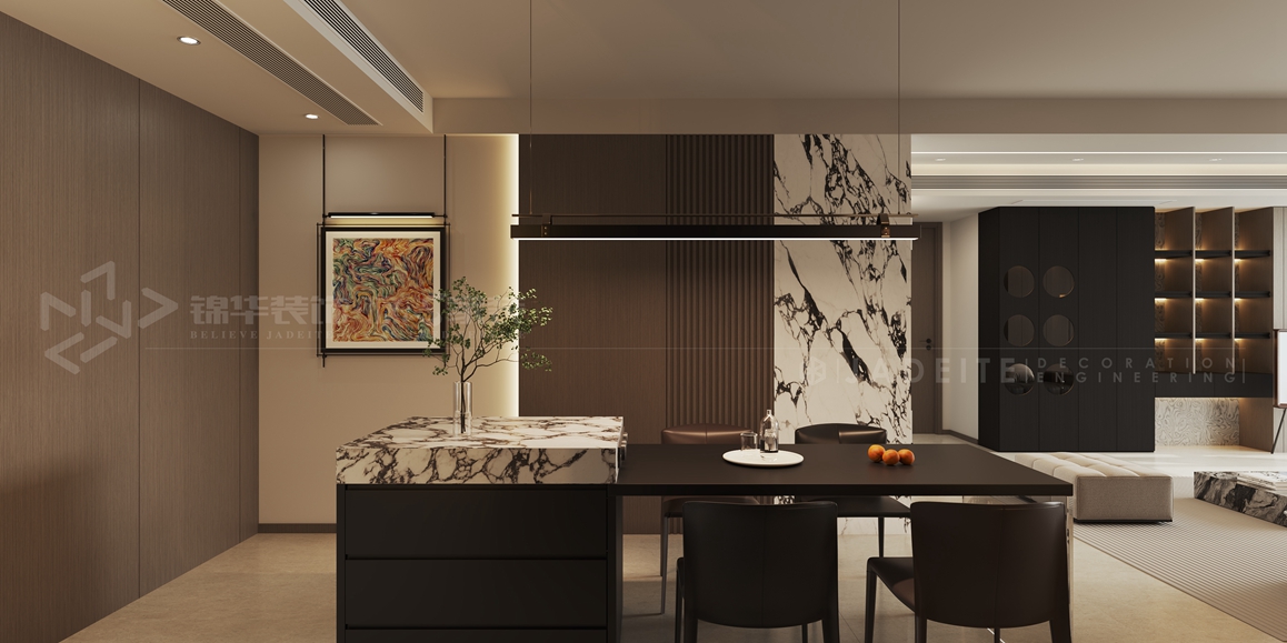 云栖苑-140㎡-现代意式-装修实景装修-三室两厅-轻奢