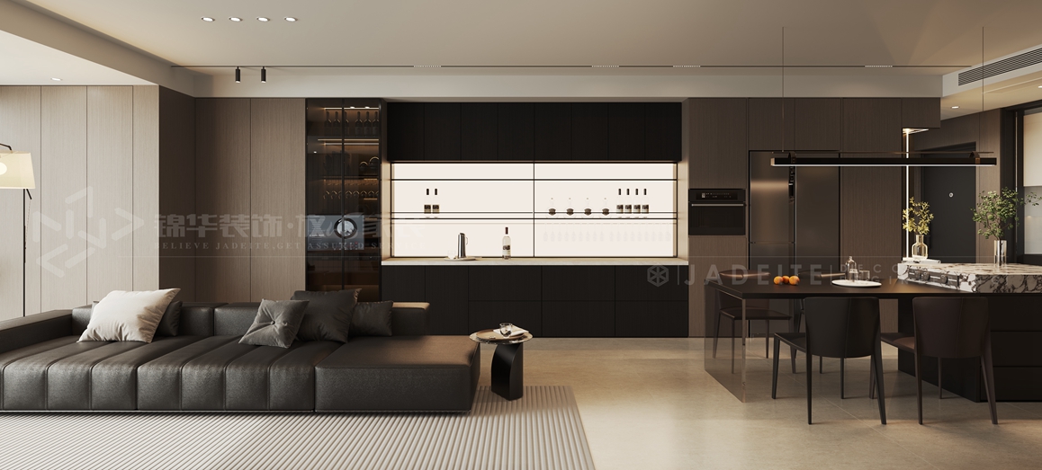 云栖苑-140㎡-现代意式-装修实景装修-三室两厅-轻奢