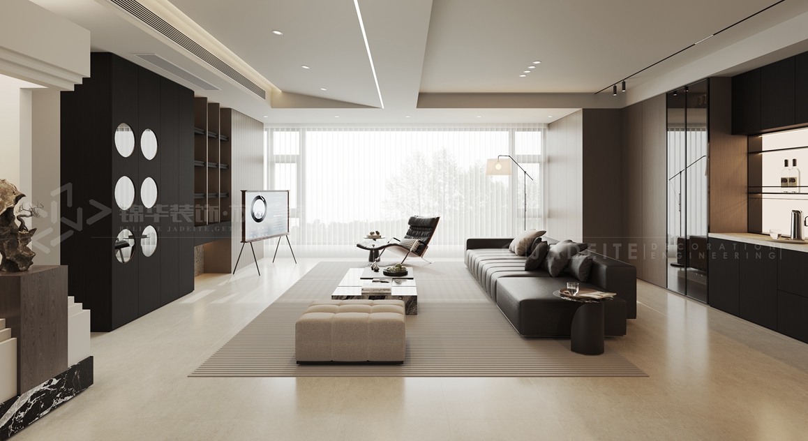 云栖苑-140㎡-现代意式-装修实景装修-三室两厅-轻奢