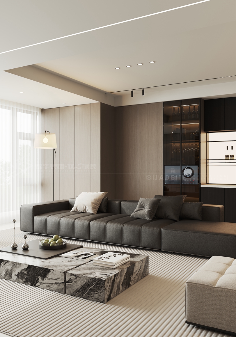 云栖苑-140㎡-现代意式-装修实景装修-三室两厅-轻奢