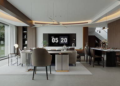 大华四季锦绣-140㎡-现代简约-装修实景