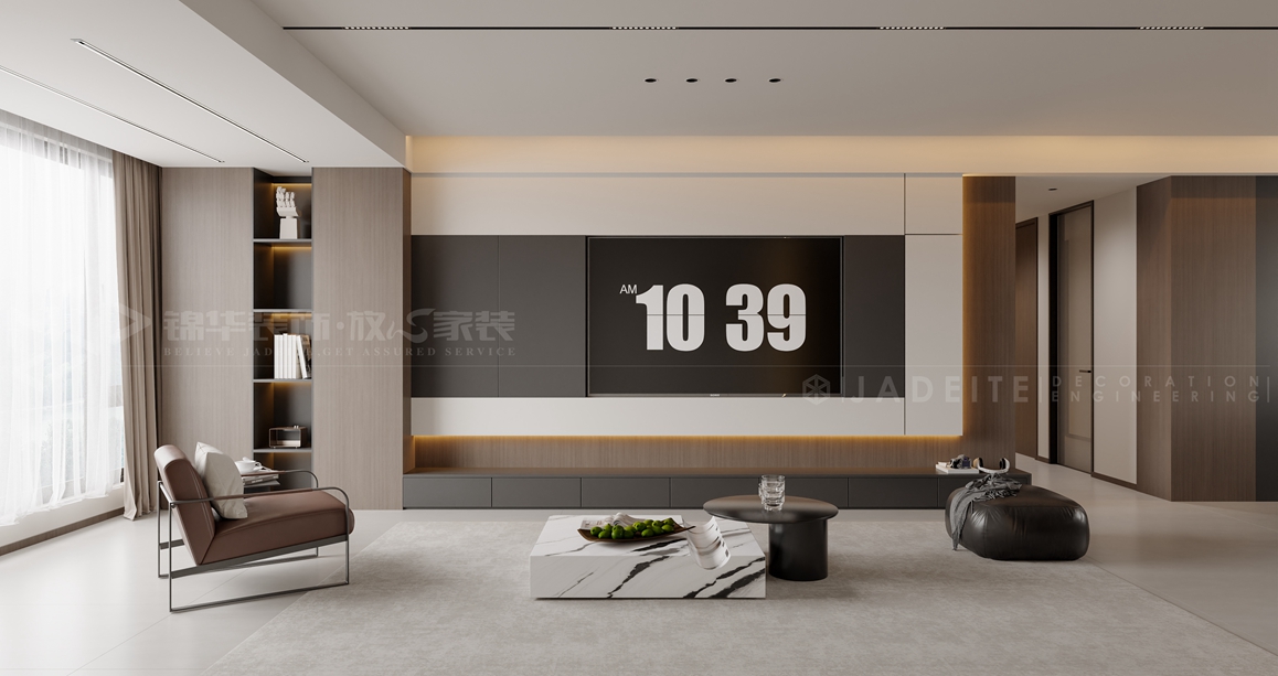 绿城-120㎡-意式简约-装修案例装修-三室两厅-现代简约