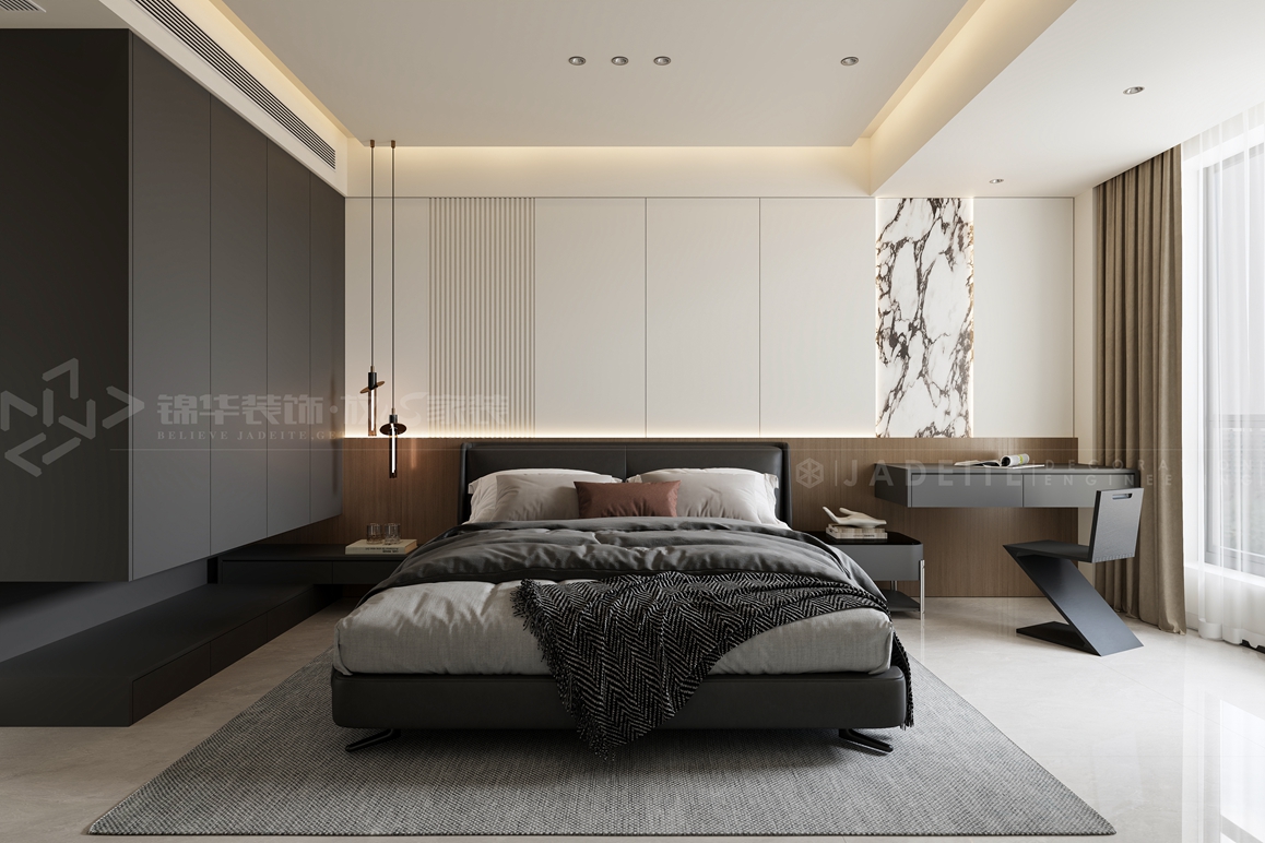 金通玫瑰园142平-现代意式-装修实景装修-三室两厅-现代简约