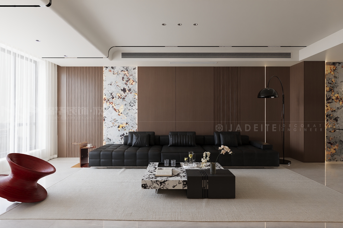 金通玫瑰园142平-现代意式-装修实景装修-三室两厅-现代简约