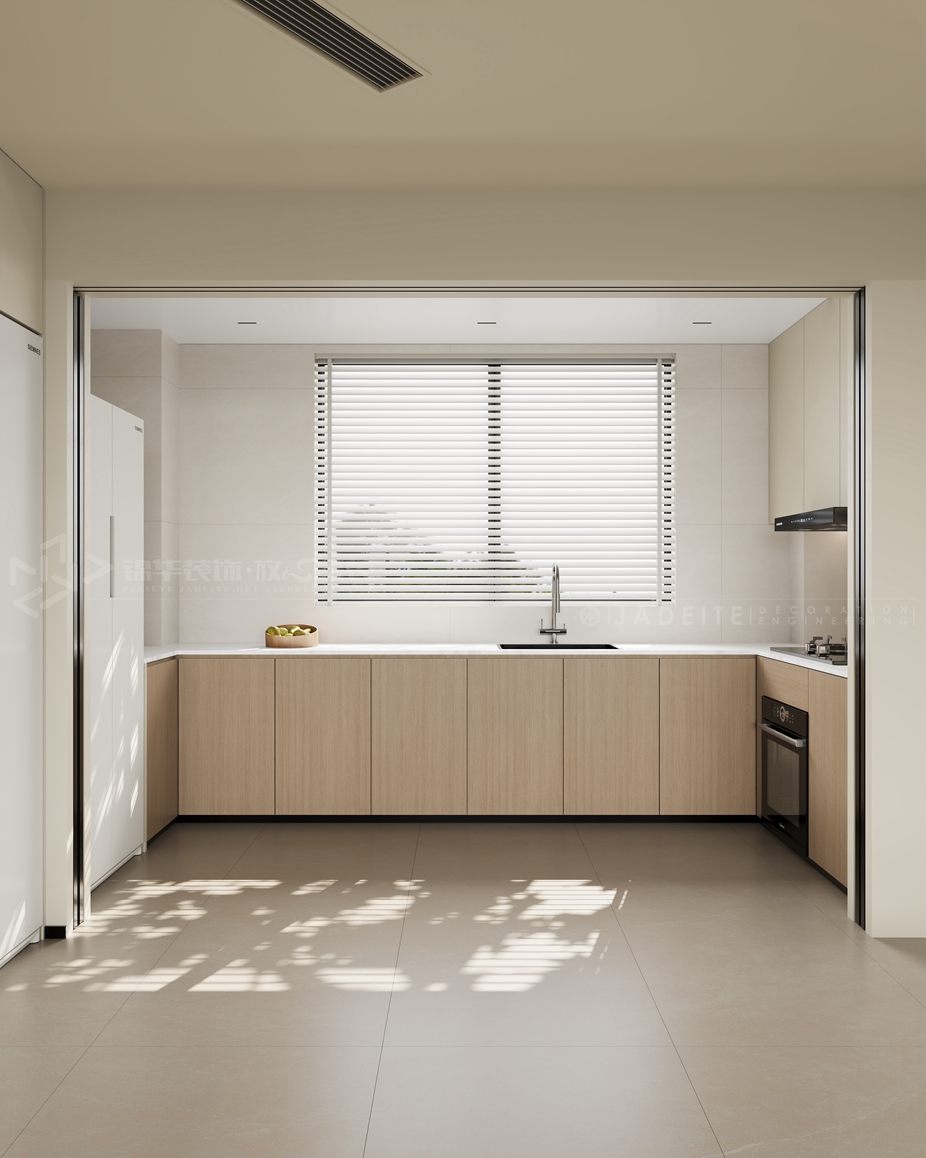 中海江山望-现代奶油风-装修案例装修-三室两厅-现代简约