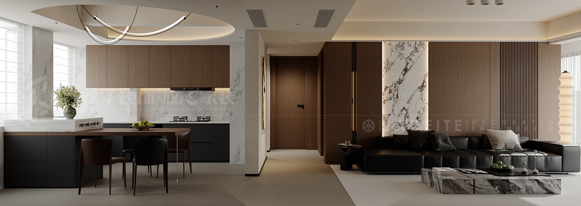 绿城144平-现代意式-装修实景装修-三室两厅-现代简约