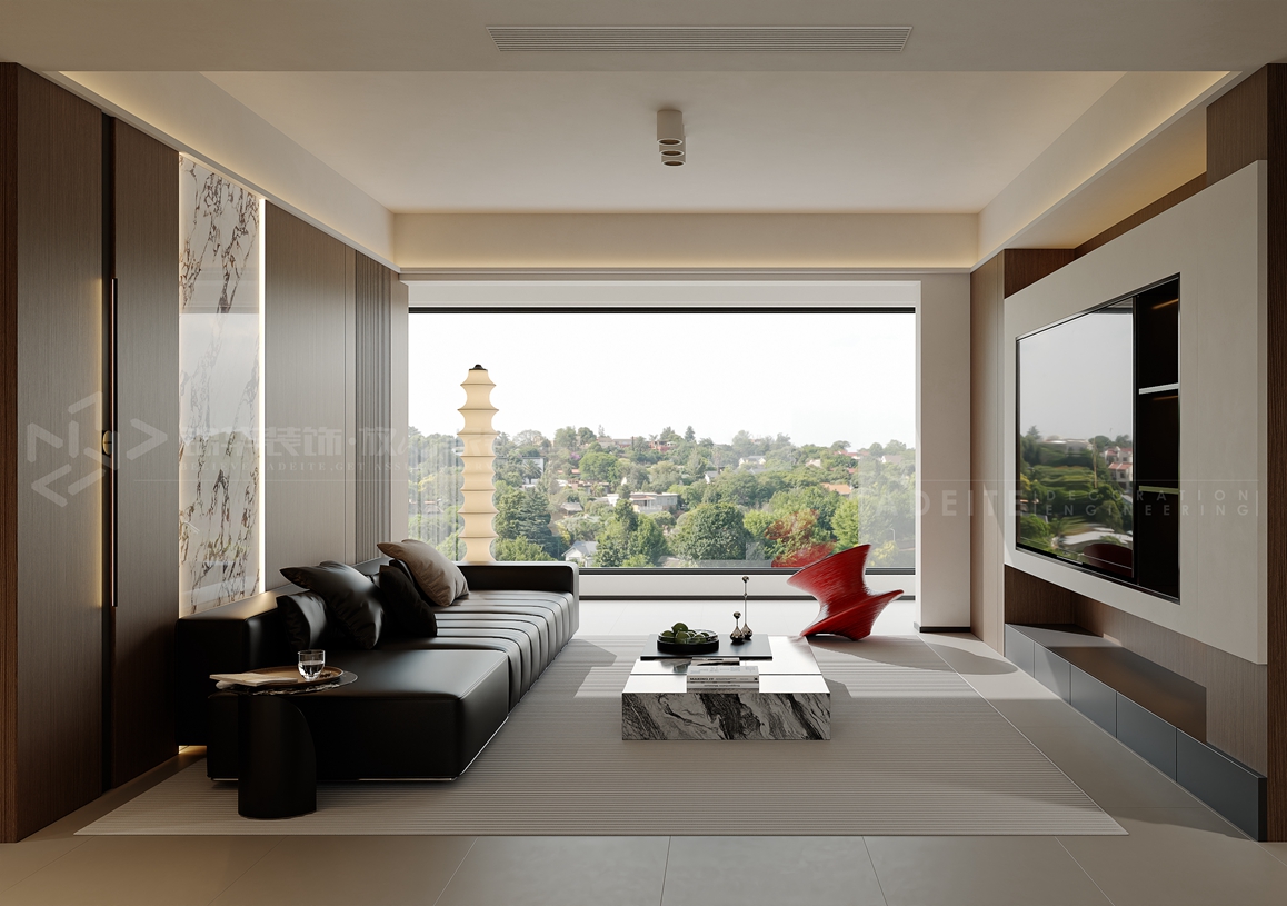 绿城144平-现代意式-装修实景装修-三室两厅-现代简约