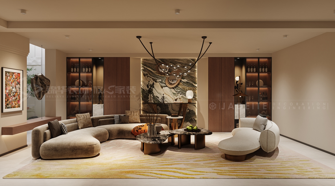 璞园318平-现代意式-装修实景装修-跃层复式-现代简约