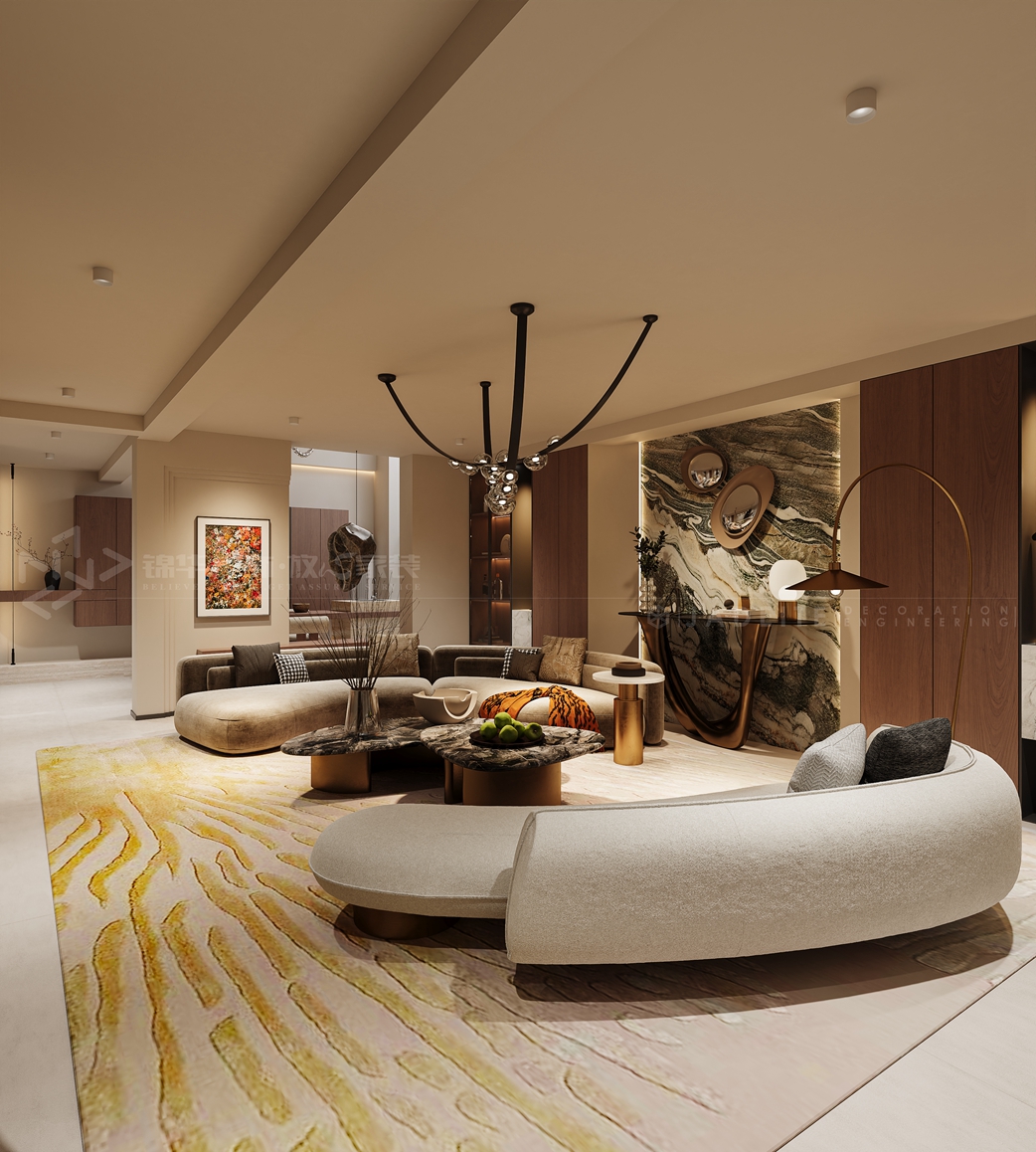 璞园318平-现代意式-装修实景装修-跃层复式-现代简约