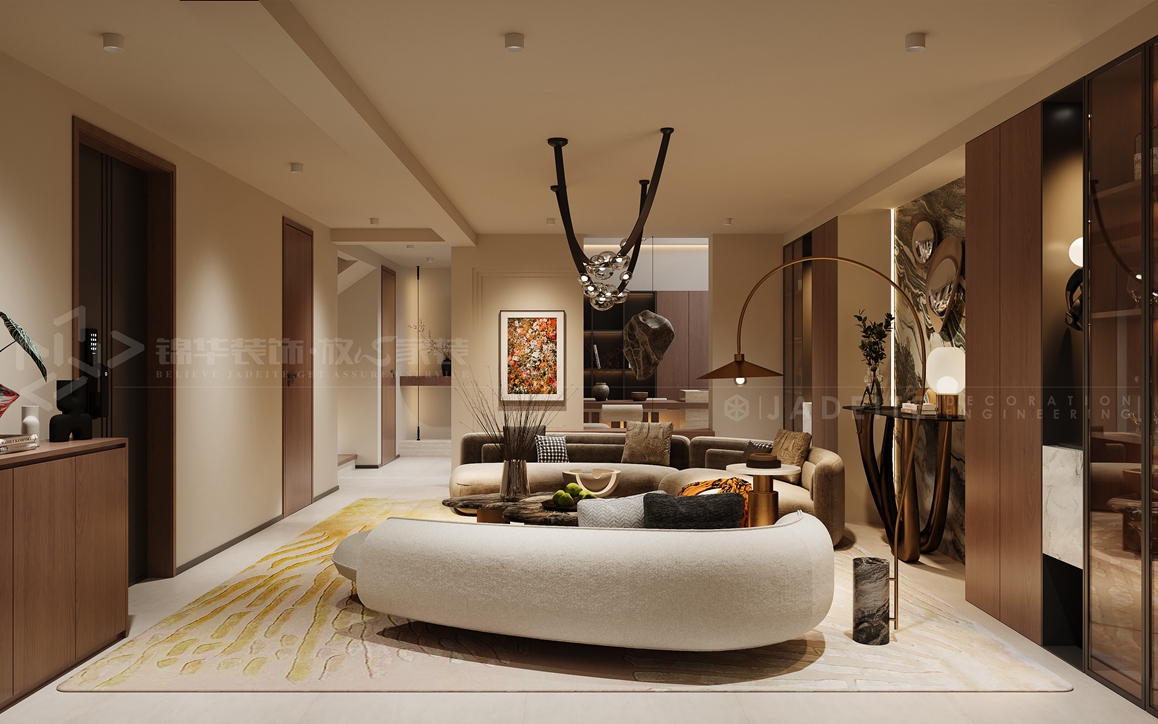 璞园318平-现代意式-装修实景装修-跃层复式-现代简约