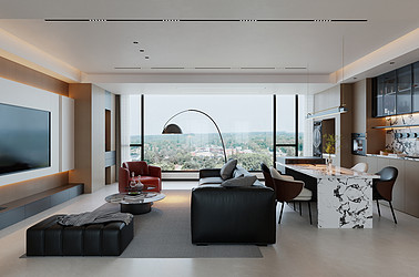 栖凤华庭-140㎡-现代简约-装修实景