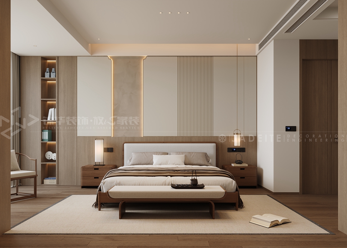 汇鸿景云140㎡-中古风-装修案例装修-三室两厅-中古