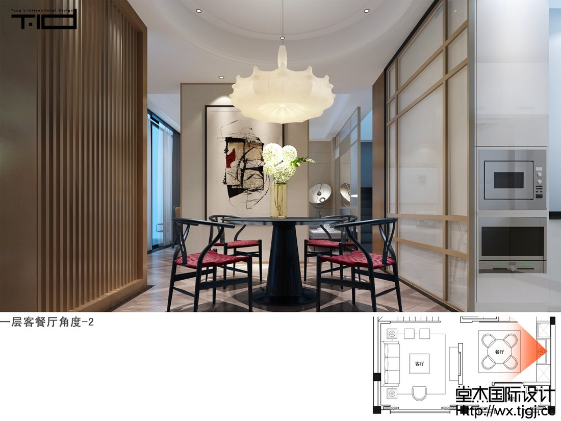 迷你别墅240平新中式风格效果图装修-别墅-新中式