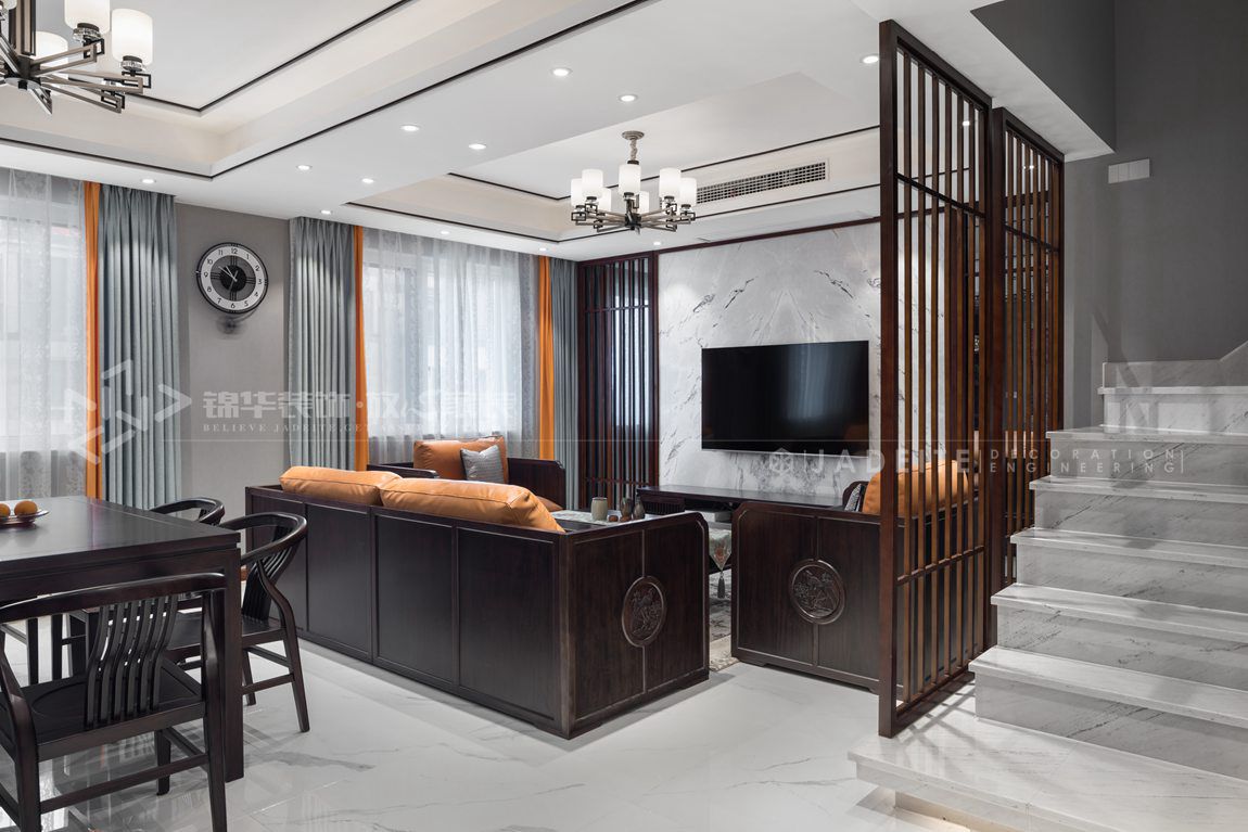 新中式-五室两厅-300平-装修实景效果图装修-大户型-新中式
