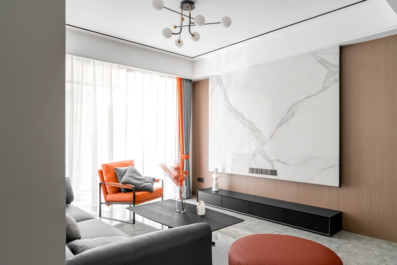 现代简约-半岛印象-三室两厅-98平-装修实景效果图