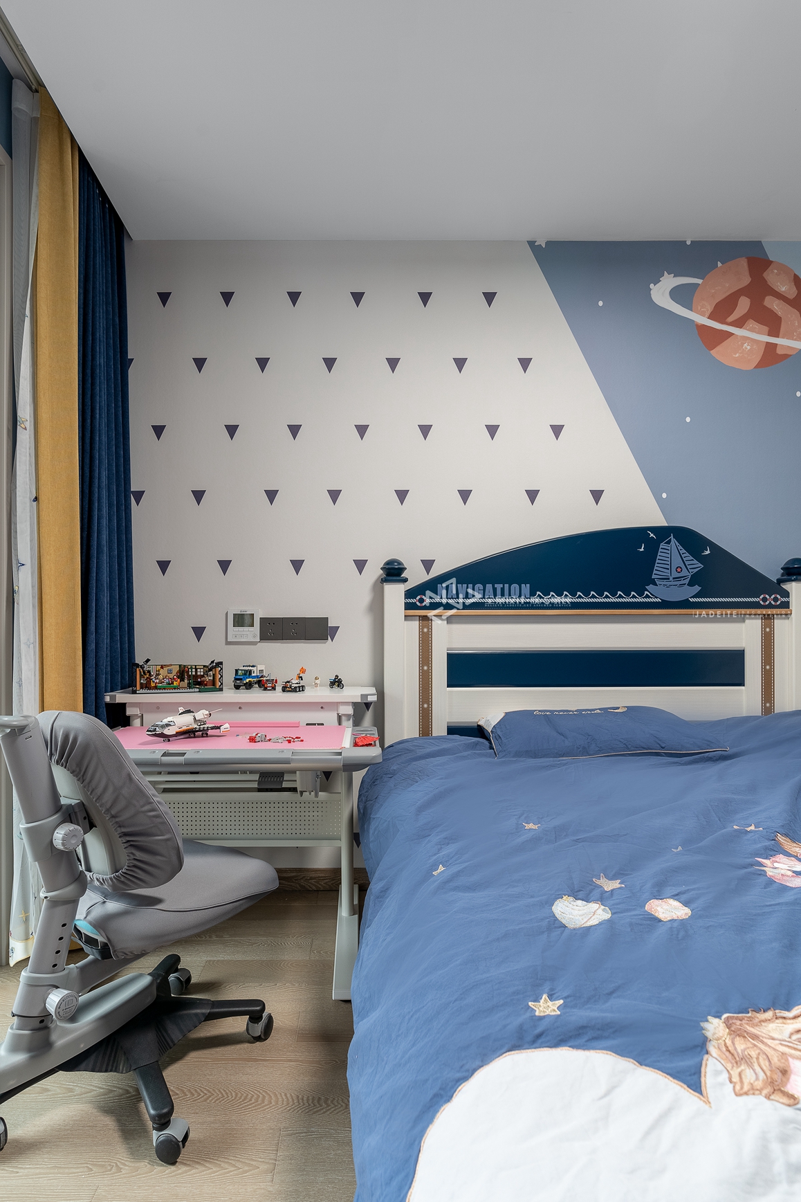 现代简约-枫丹壹号-三室两厅-125平-儿童房-装修实景图