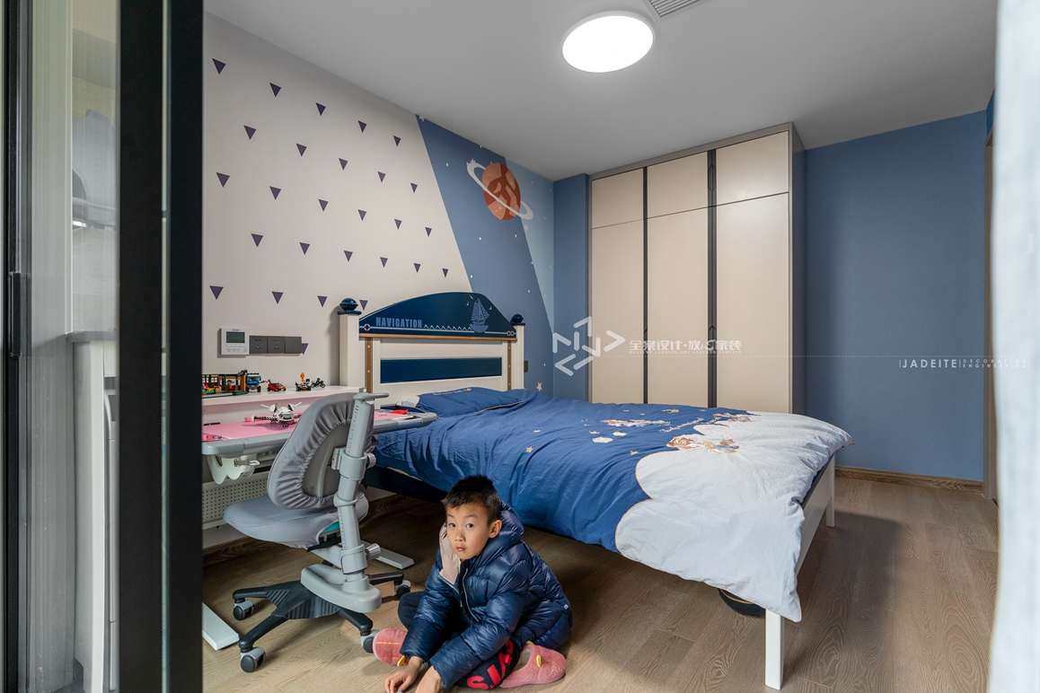 现代简约-枫丹壹号-三室两厅-125平-儿童房-装修实景图