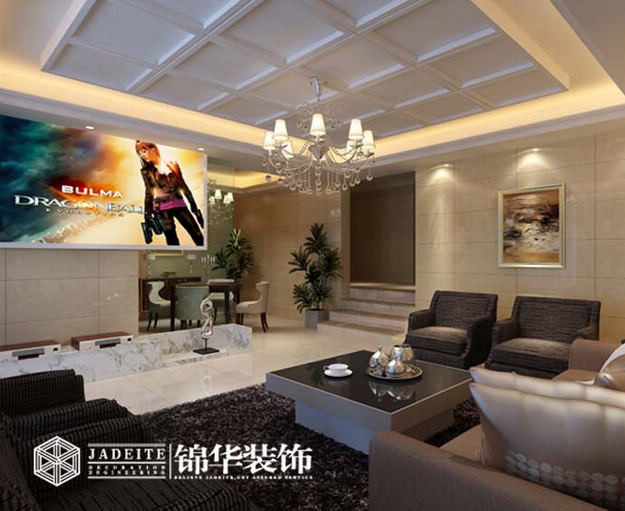 蠡湖壹号简约风格三室两厅效果图 装修-三室两厅-现代简约