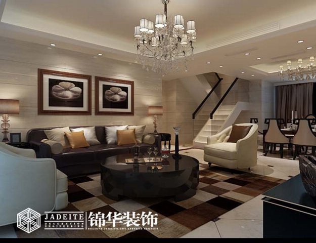阳光城市花园简约风格大户型效果图 装修-大户型-现代简约