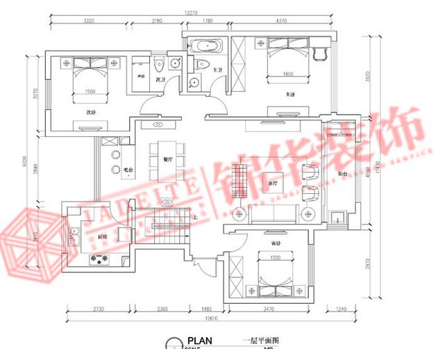 阳光城市花园简约风格大户型效果图 装修-大户型-现代简约