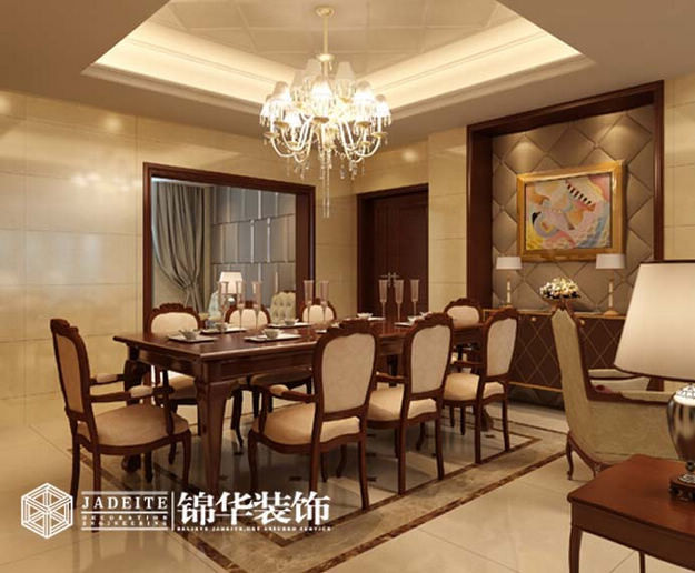 紫金英郡简欧风格大户型实景样板间装修-大户型-简欧