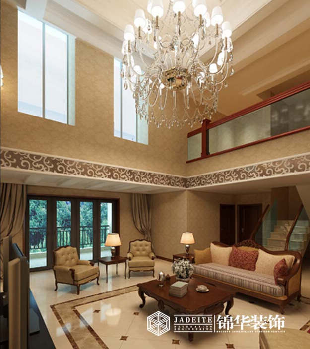 紫金英郡简欧风格大户型实景样板间装修-大户型-简欧
