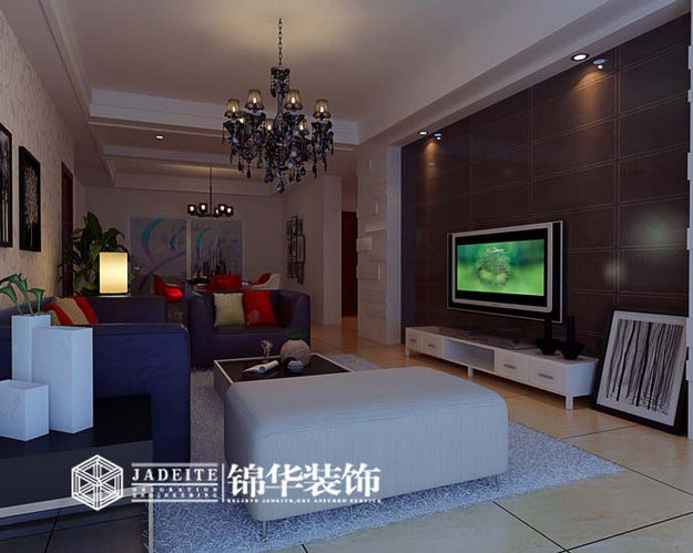 江阴城富花苑简约风格三室两厅效果图 装修-三室两厅-现代简约