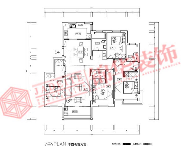 江阴城富花苑简约风格三室两厅效果图 装修-三室两厅-现代简约