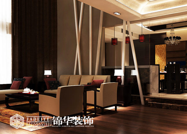 湘江城市花园简约风格三室两厅效果图装修-三室两厅-现代简约