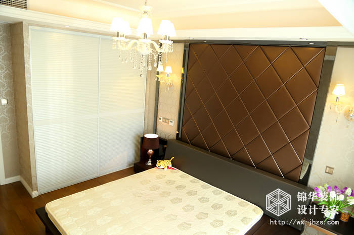 现代简约-长江国际-跃层复式-200平-卧室-装修实景效果图