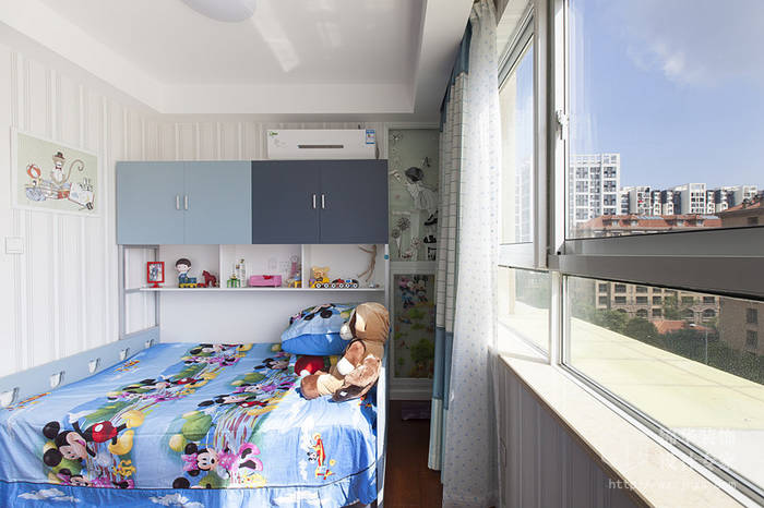 简欧风格-绿地波士顿-两室两厅-105平米-儿童房-装修效果实景图