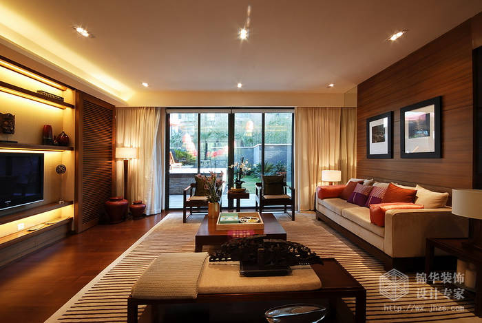 保利香槟140平三室两厅东南亚风格实景图装修-三室两厅-东南亚