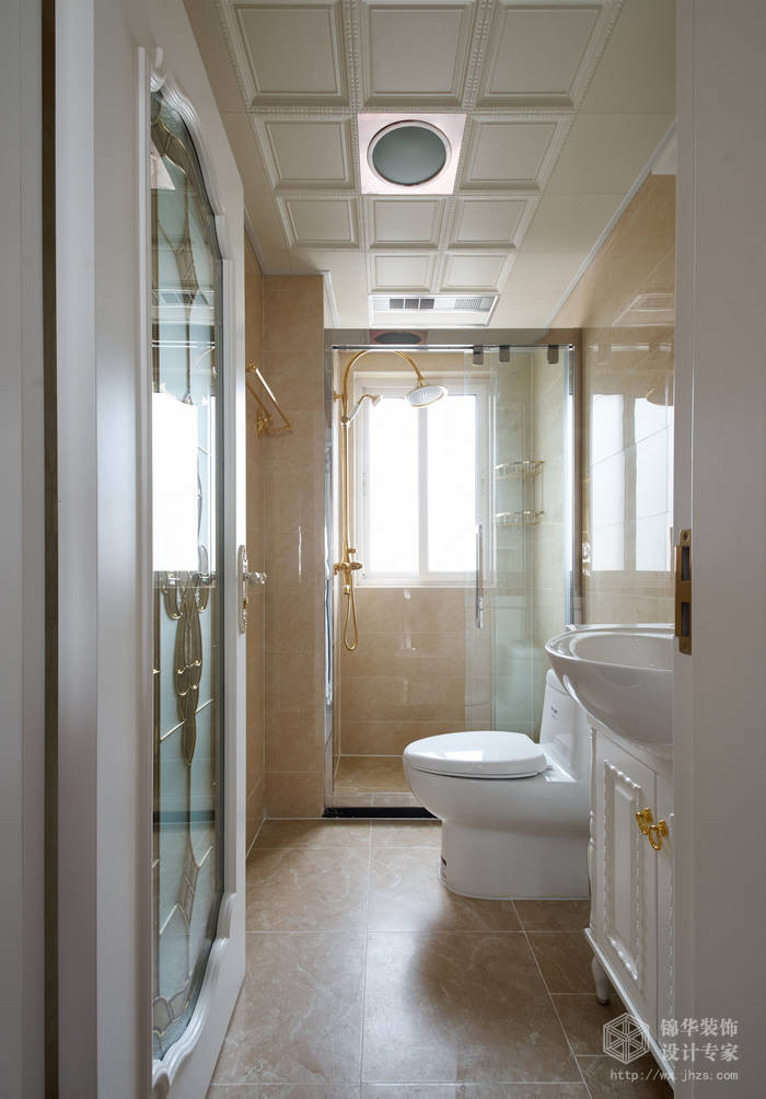简欧风格-红星国际-三室两厅-130平-卫生间-装修实景效果图