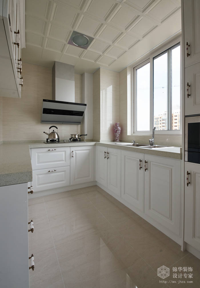 简欧风格-红星国际-三室两厅-130平-厨房-装修实景效果图