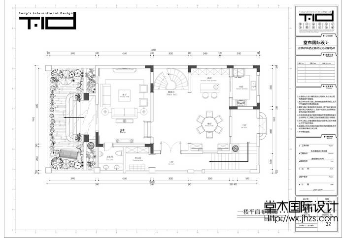 欧式风格-复地澜湾-别墅-480平-户型图-装修效果图