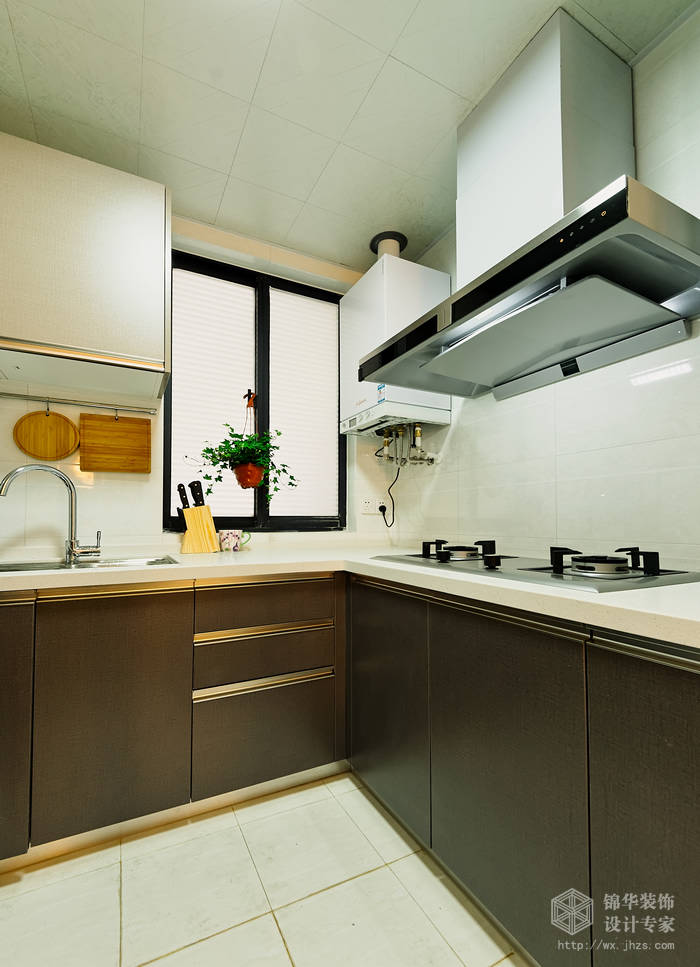简约风格-长江国际朗庭-两室两厅-89平-厨房-装修效果实景图