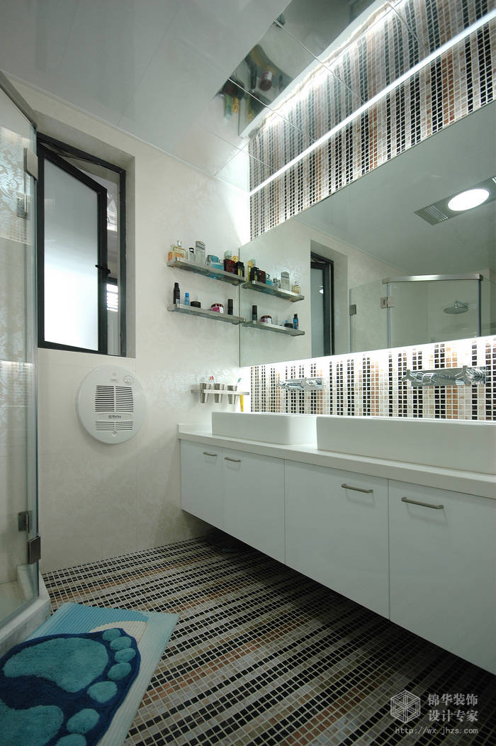 现代简约-世茂国际-三室两厅-130平-洗手间-装修实景效果图