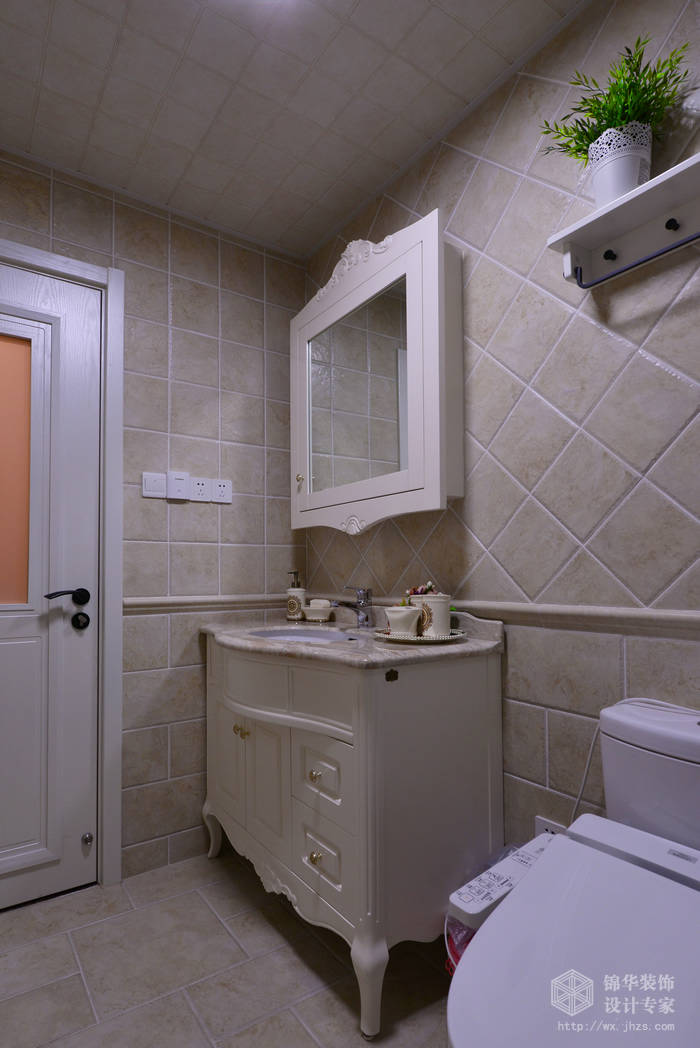 时代上城繁华里108平简约美式风格实景样板间装修-两室两厅-美式乡村-无锡锦华装饰