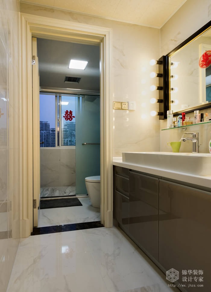 新古典风格-名都华庭-三室两厅-130平-卫生间-装修实景效果图