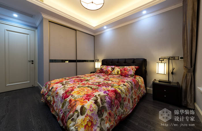新古典风格-名都华庭-三室两厅-130平-卧室-装修实景效果图
