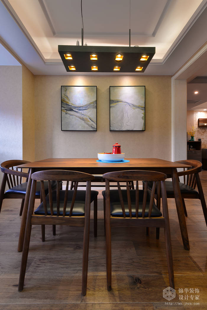 现代简约风格-复地悦城-三室两厅-117平-餐厅-装修实景效果图