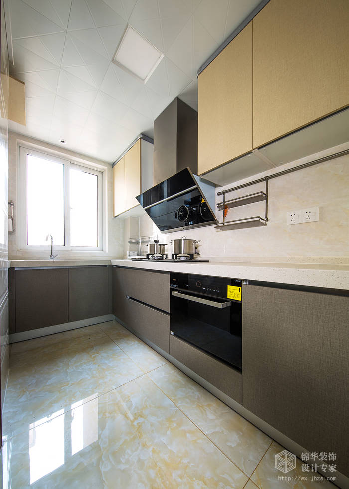 现代简约风格-繁华里-两室两厅-118平-厨房-装修实景效果图