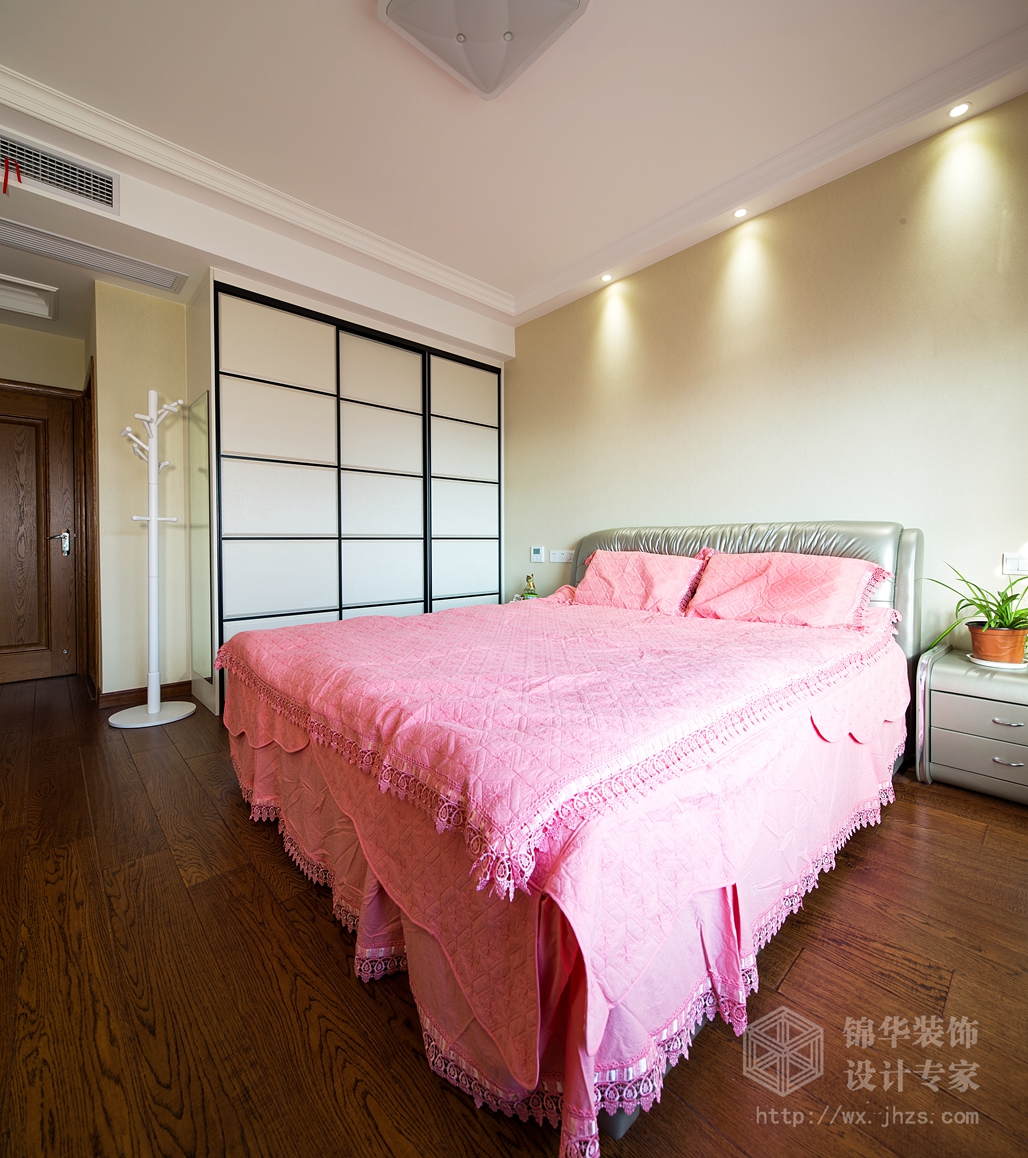 现代简约风格-太湖锦园-三室两厅-140平-卧室-装修实景效果图