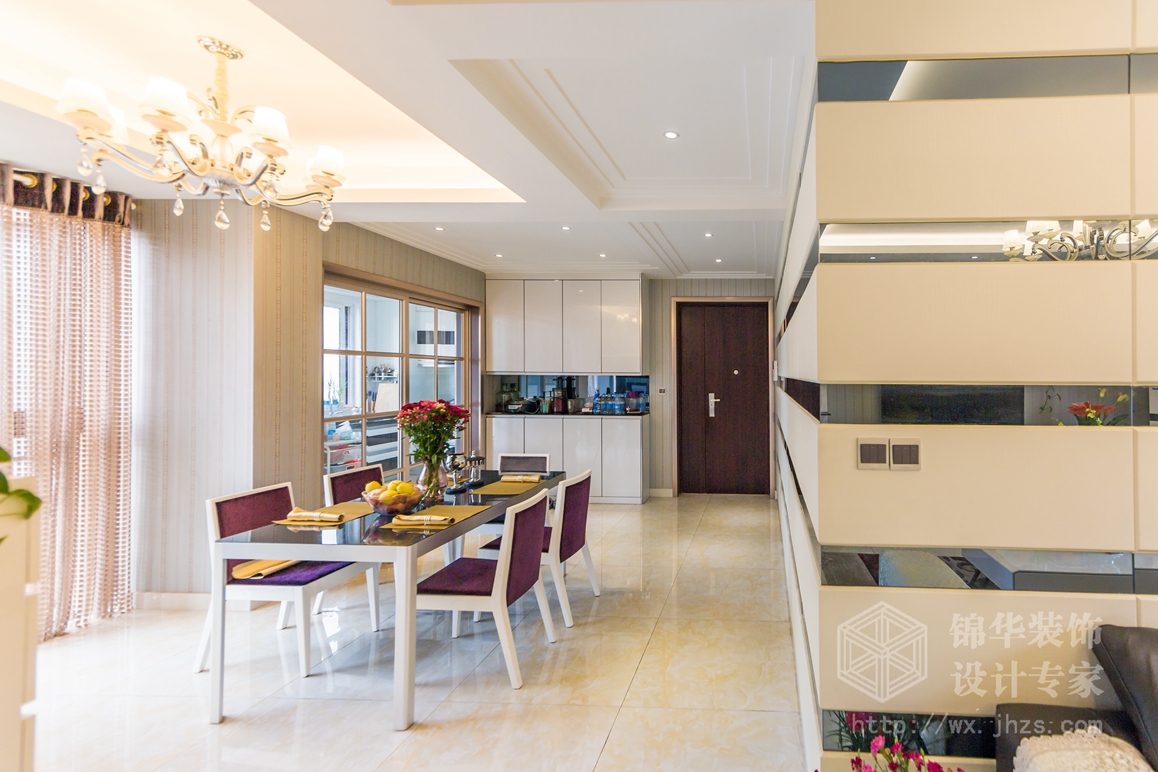 现代简约风格-红星国际-三室两厅-137平-餐厅-装修实景效果图