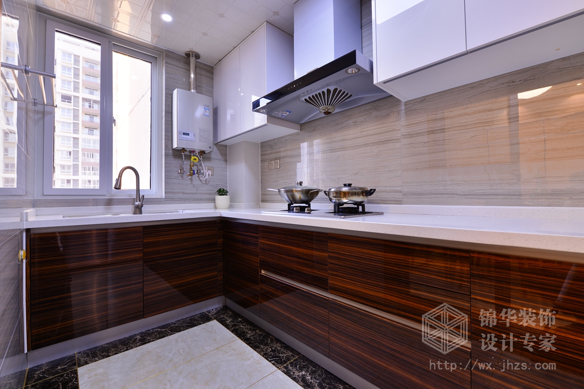 新中式风格-繁华里-三室两厅-130平-厨房-装修效果实景图
