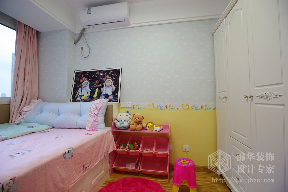 现代风格-恒基誉珑湖滨-三室两厅-116平米-儿童房-装修实景图