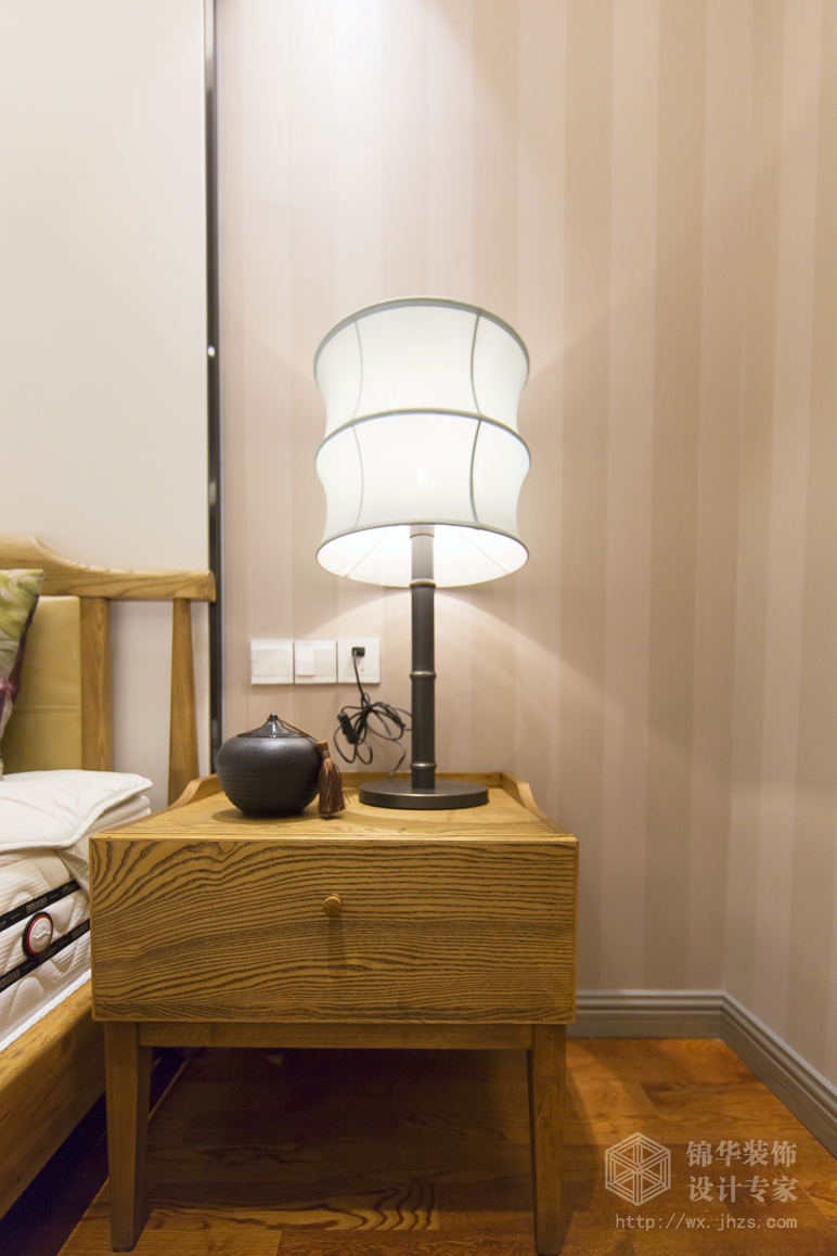 新中式风格-维纳阳光-四室两厅-140平米-卧室-装修效果实景图
