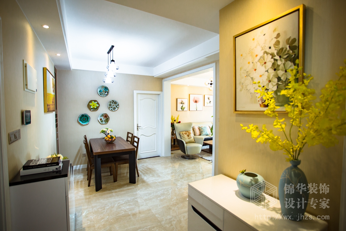 现代简约风格-保利香槟-两室两厅-89平-客厅-装修实景效果图